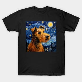 Irish Terrier painted in Van Gogh style T-Shirt